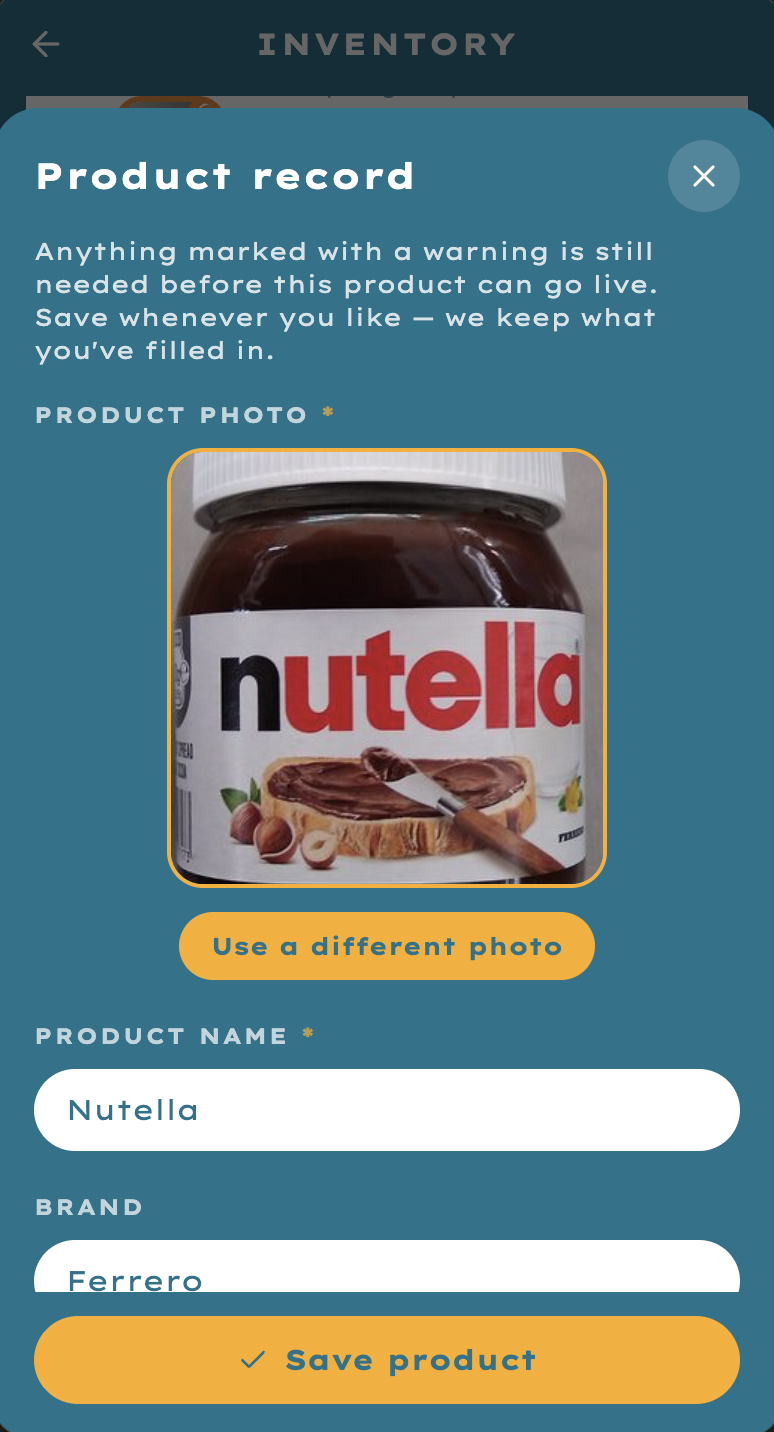 Check and confirm — Peppit app screenshot
